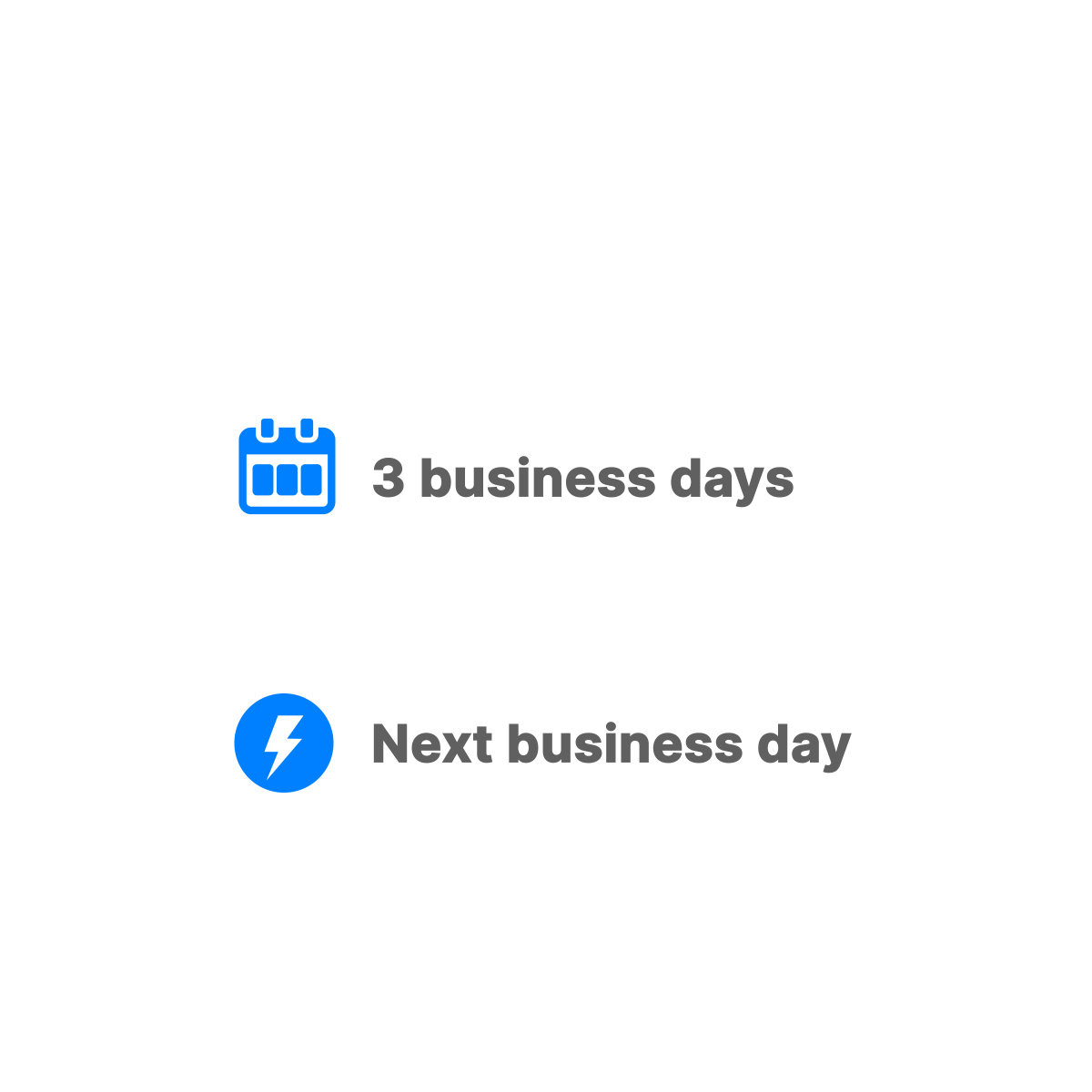 Next day payout allows you to receive funds from customers quicker than average. 